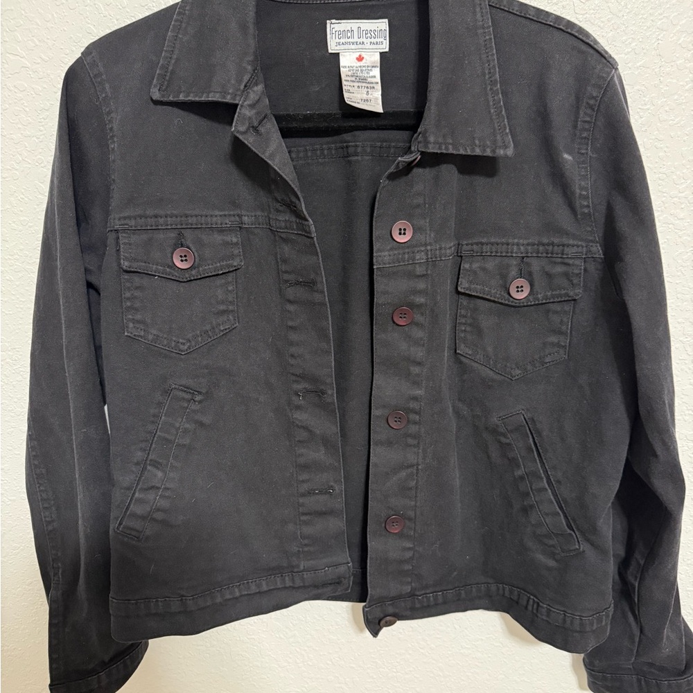 French Dressing black Jean jacket.